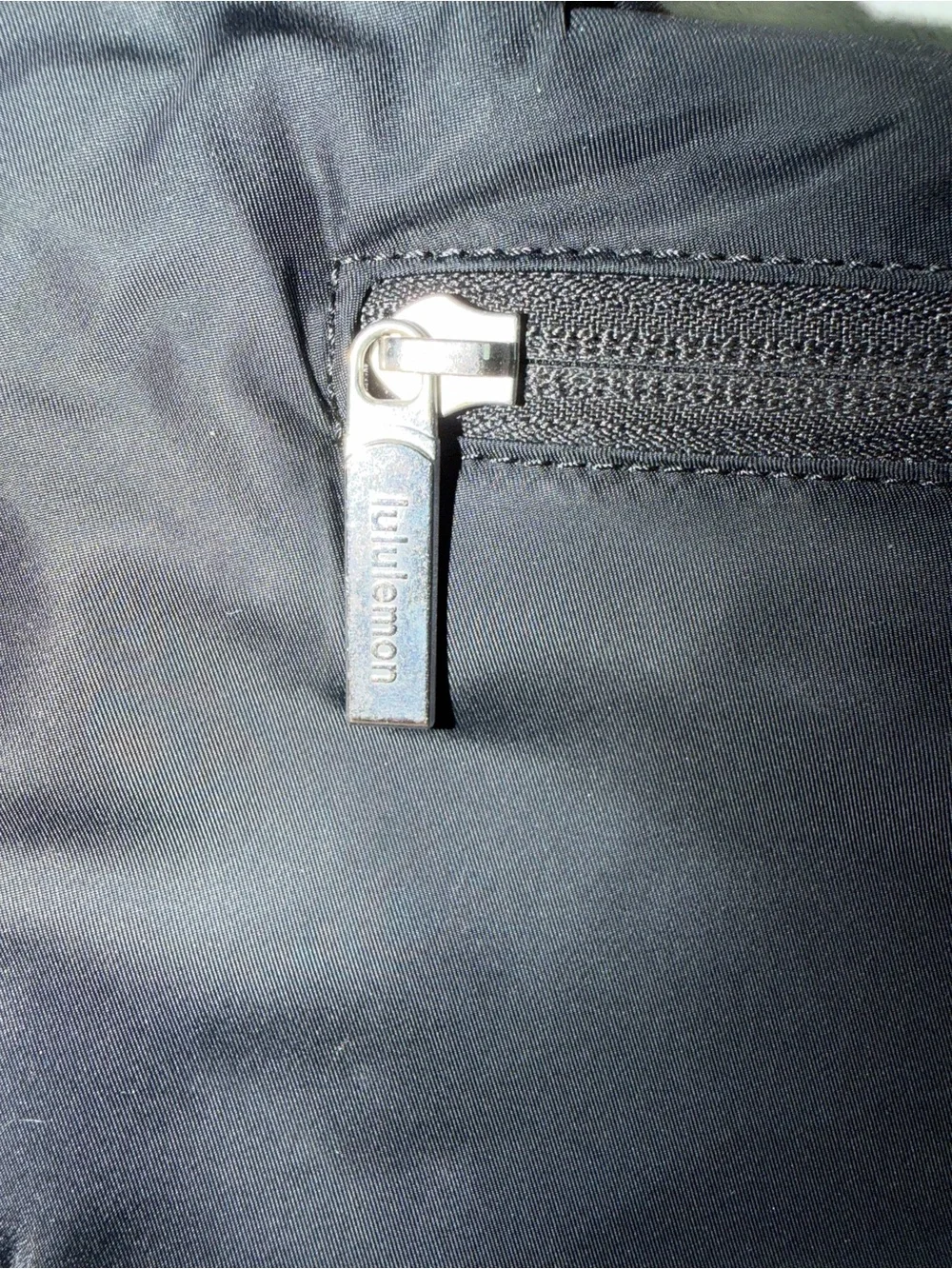 Lululemon City Essentials Shoulder Bag Black/Silver Crescent Shape Purse